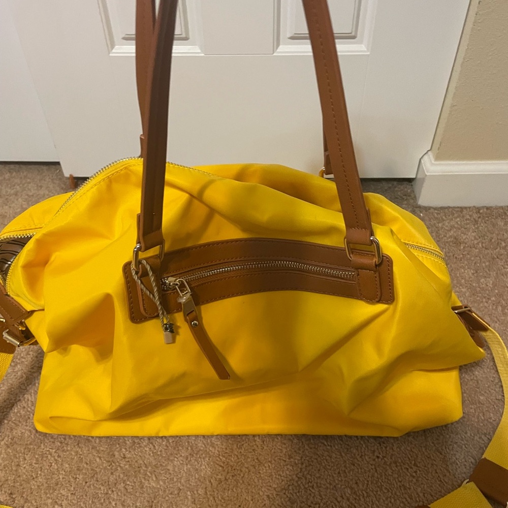 Yellow and Tan Women's Bag